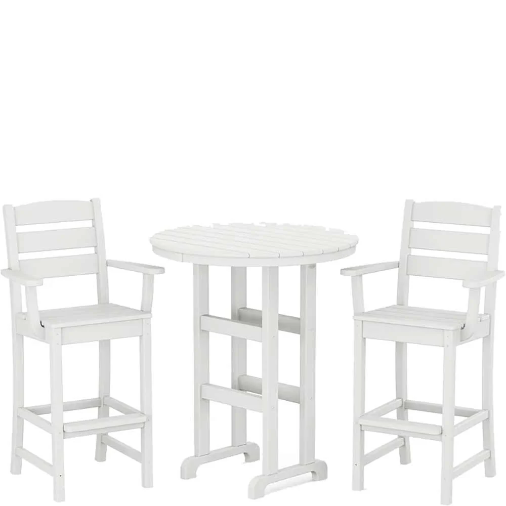 POLYWOOD® Lakeside 3-Piece Round Bar Arm Chair Set - PWS612-1 - Image 6