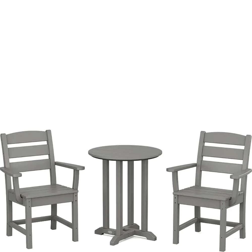 POLYWOOD® Lakeside 3-Piece Round Bistro Dining Set - PWS1301-1 - Image 2