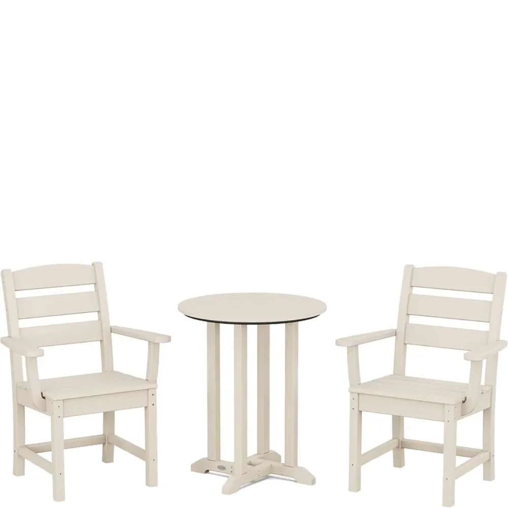 POLYWOOD® Lakeside 3-Piece Round Bistro Dining Set - PWS1301-1 - Image 7
