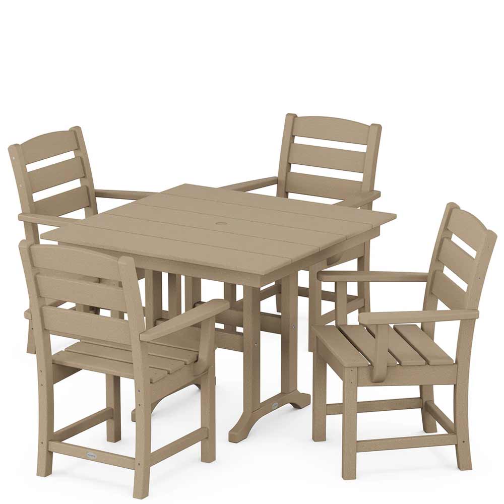 POLYWOOD® Lakeside 5-Piece Farmhouse Dining Set - PWS1148-1 - Image 10