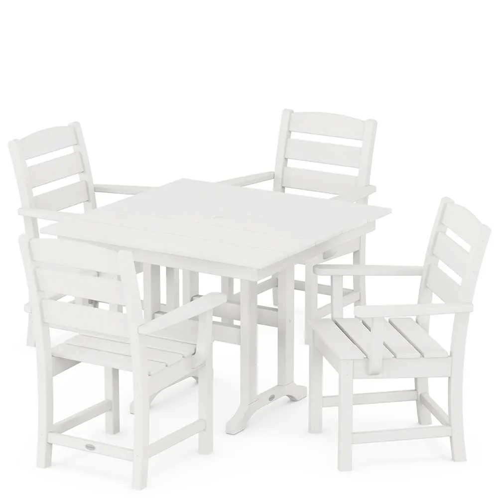 POLYWOOD® Lakeside 5-Piece Farmhouse Dining Set - PWS1148-1 - Image 11