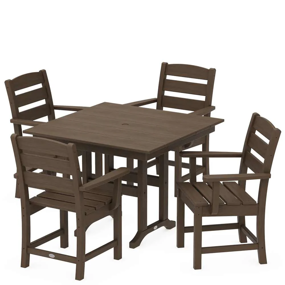 POLYWOOD® Lakeside 5-Piece Farmhouse Dining Set - PWS1148-1 - Image 12