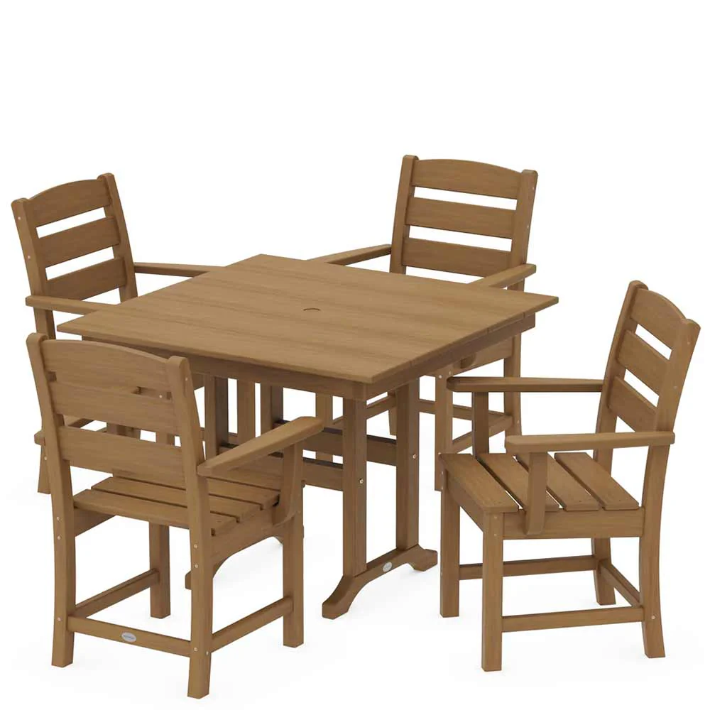 POLYWOOD® Lakeside 5-Piece Farmhouse Dining Set - PWS1148-1 - Image 13