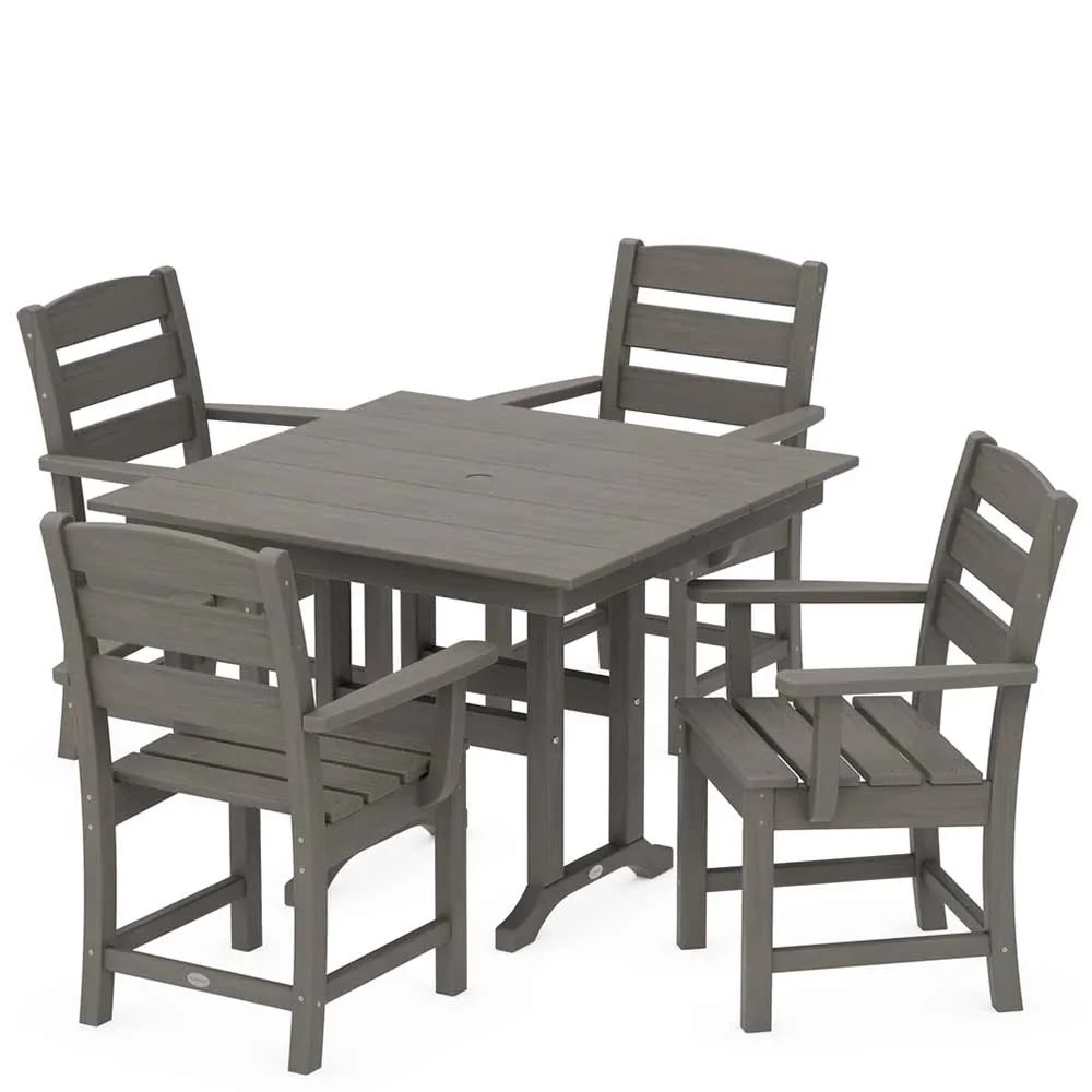POLYWOOD® Lakeside 5-Piece Farmhouse Dining Set - PWS1148-1 - Image 14