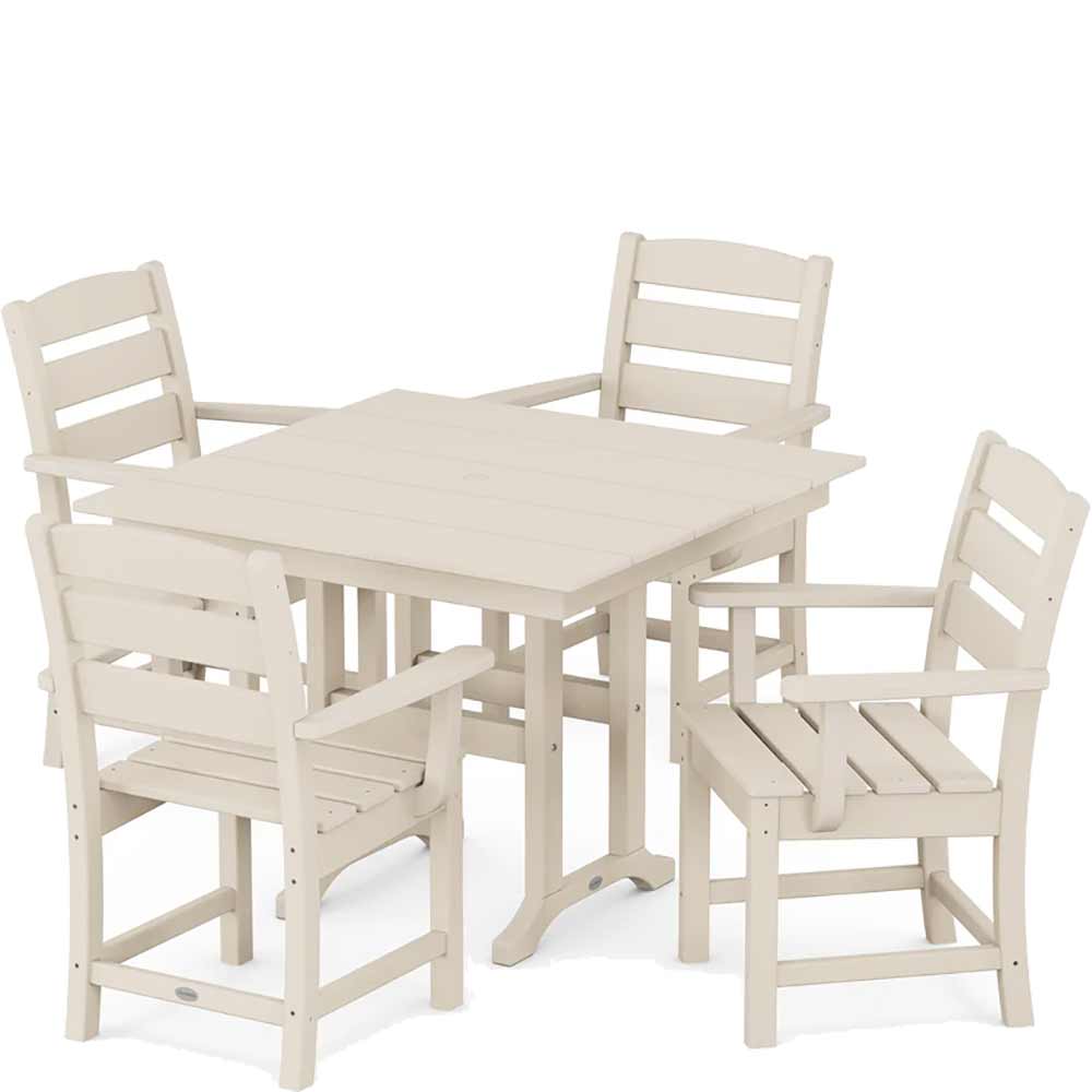 POLYWOOD® Lakeside 5-Piece Farmhouse Dining Set - PWS1148-1 - Image 2