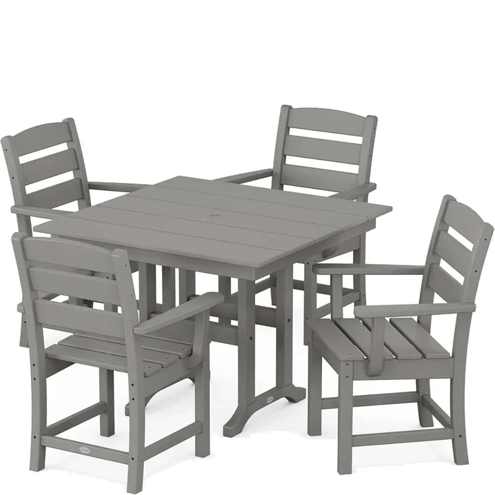 POLYWOOD® Lakeside 5-Piece Farmhouse Dining Set - PWS1148-1 - Image 3