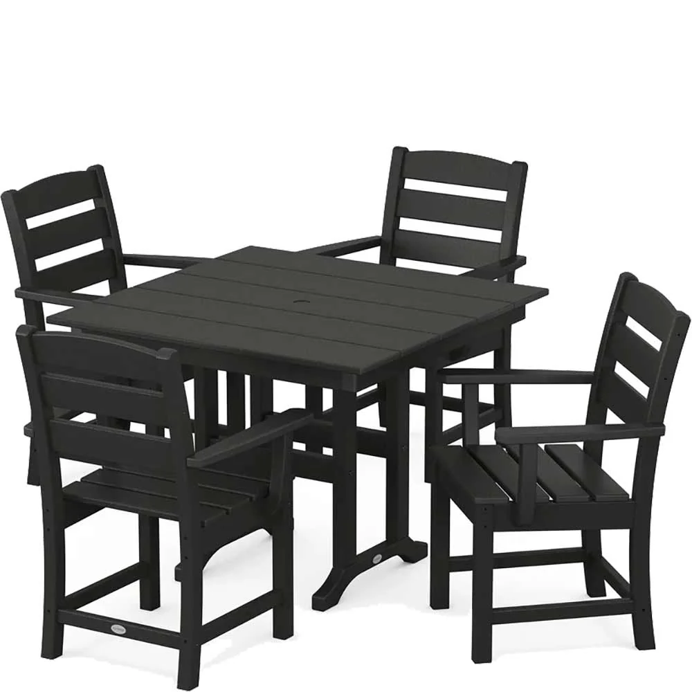 POLYWOOD® Lakeside 5-Piece Farmhouse Dining Set - PWS1148-1 - Image 4