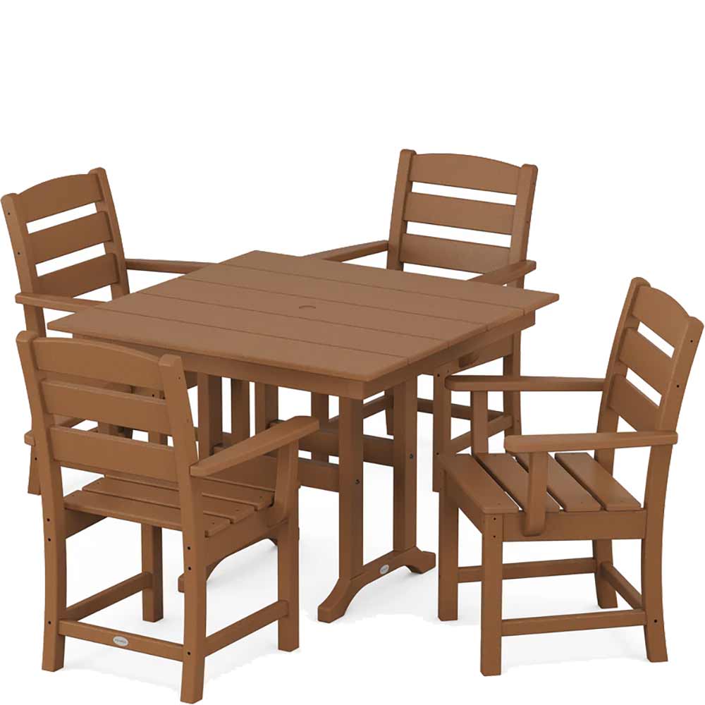 POLYWOOD® Lakeside 5-Piece Farmhouse Dining Set - PWS1148-1 - Image 5