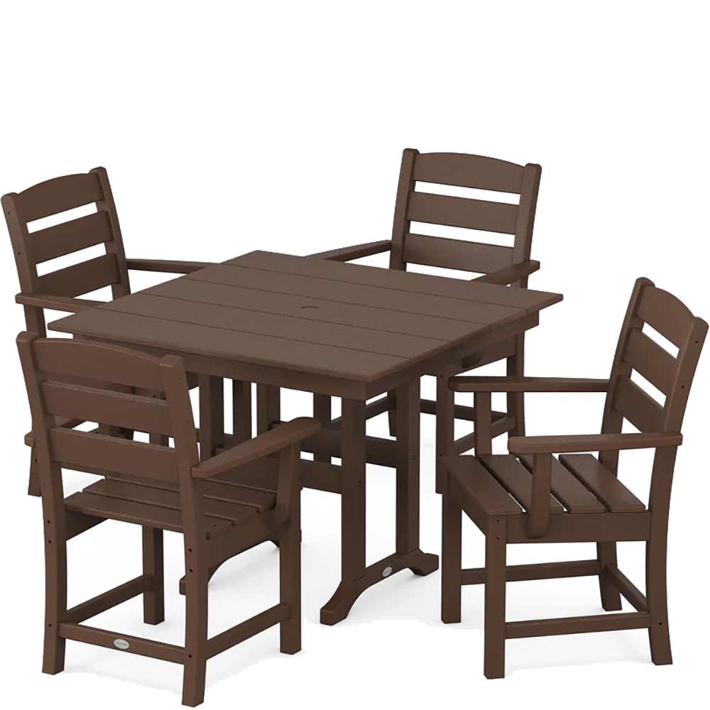 POLYWOOD® Lakeside 5-Piece Farmhouse Dining Set - PWS1148-1 - Image 6