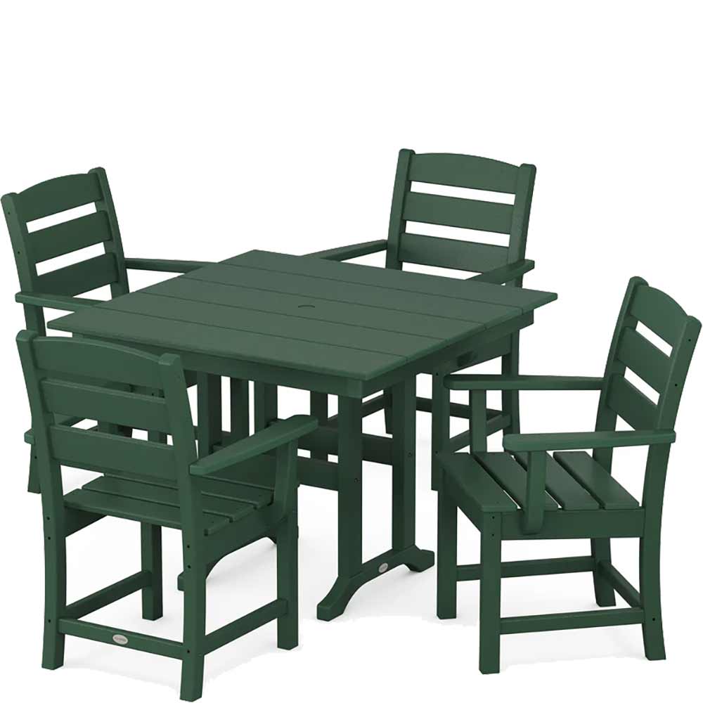 POLYWOOD® Lakeside 5-Piece Farmhouse Dining Set - PWS1148-1 - Image 7
