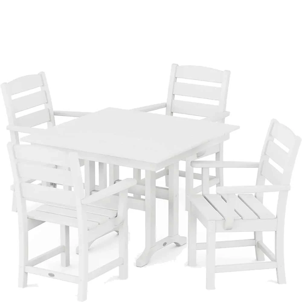 POLYWOOD® Lakeside 5-Piece Farmhouse Dining Set - PWS1148-1 - Image 8