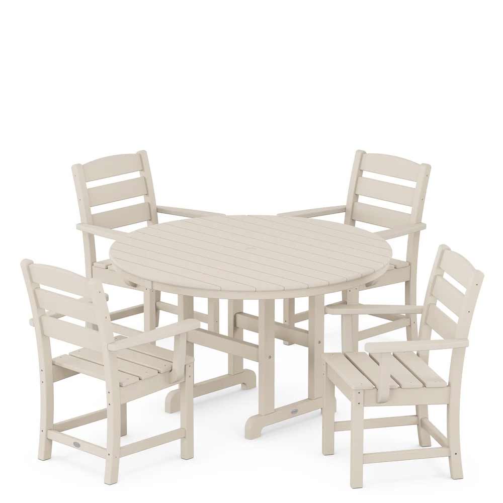 POLYWOOD® Lakeside 5-Piece Round Farmhouse Dining Set - PWS648-1 - Image 7