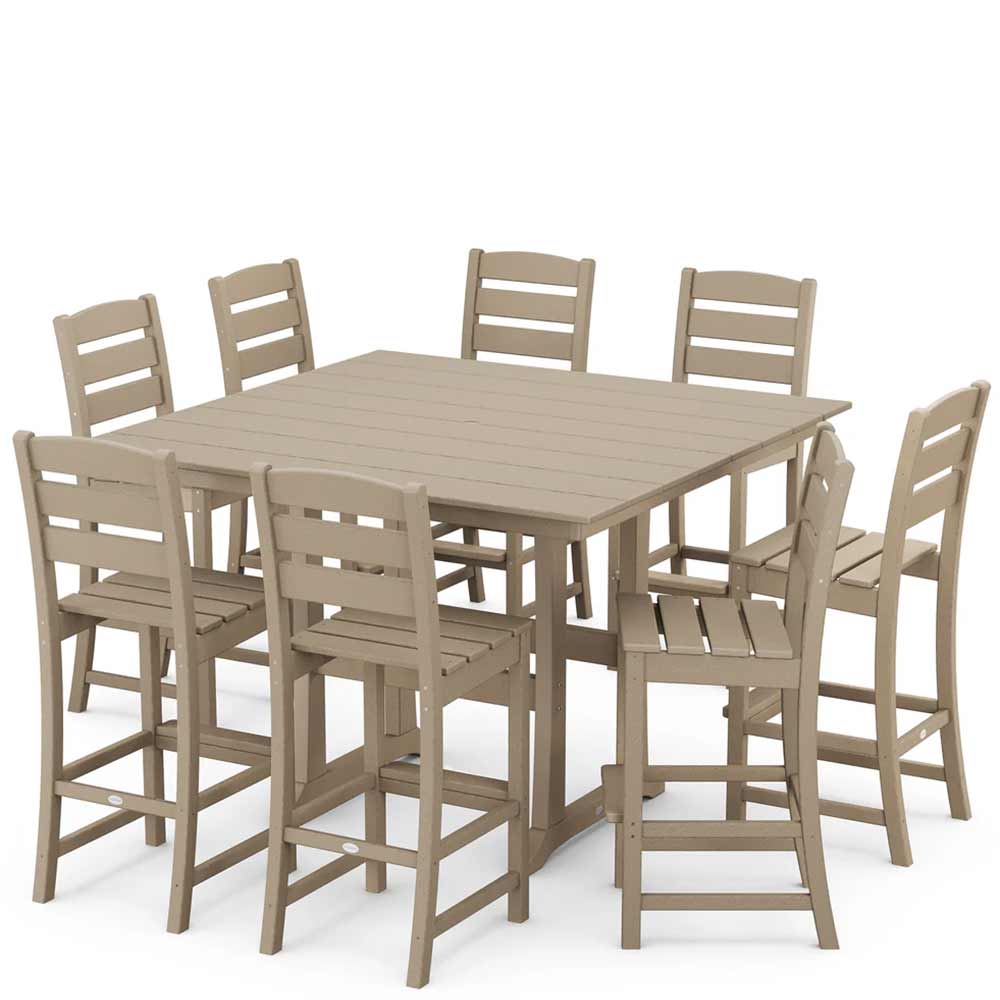POLYWOOD® Lakeside 9-Piece Bar Side Chair Set - PWS611-1 - Image 10