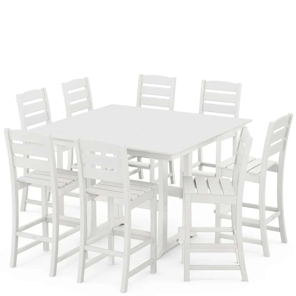 POLYWOOD® Lakeside 9-Piece Bar Side Chair Set - PWS611-1 - Image 11