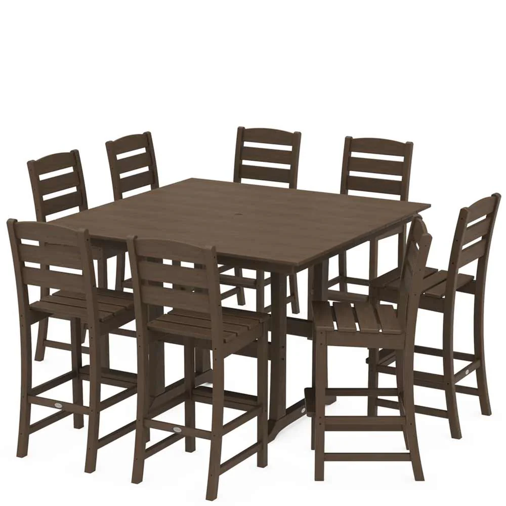 POLYWOOD® Lakeside 9-Piece Bar Side Chair Set - PWS611-1 - Image 12