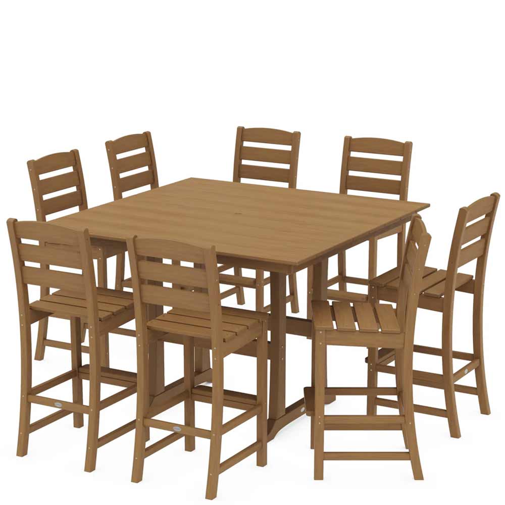 POLYWOOD® Lakeside 9-Piece Bar Side Chair Set - PWS611-1 - Image 13