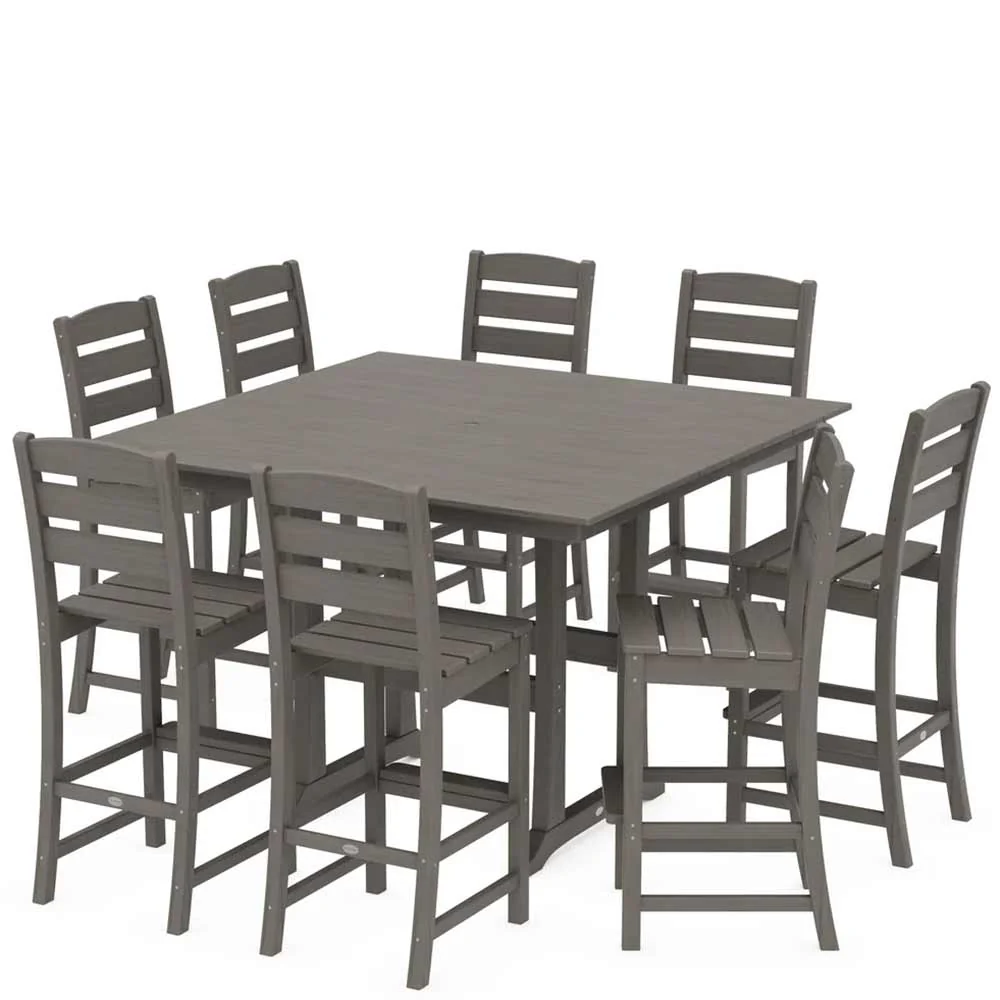 POLYWOOD® Lakeside 9-Piece Bar Side Chair Set - PWS611-1 - Image 14
