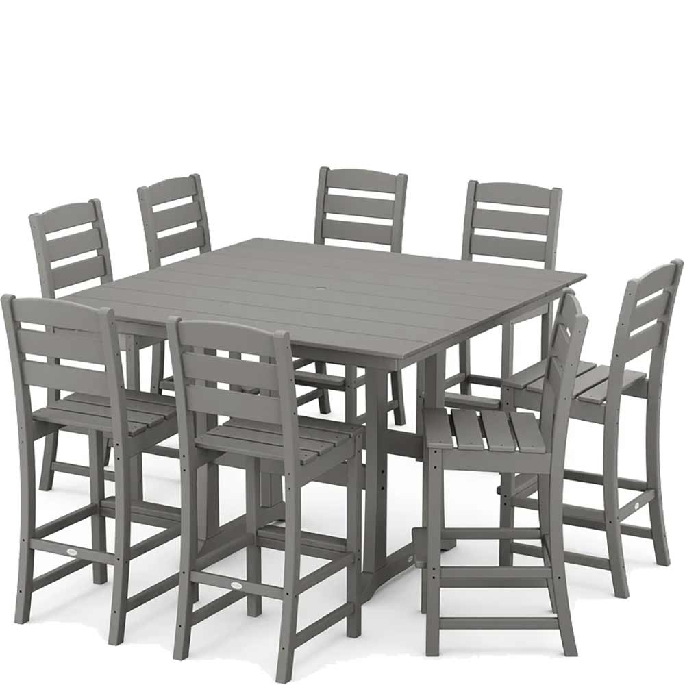 POLYWOOD® Lakeside 9-Piece Bar Side Chair Set - PWS611-1 - Image 3