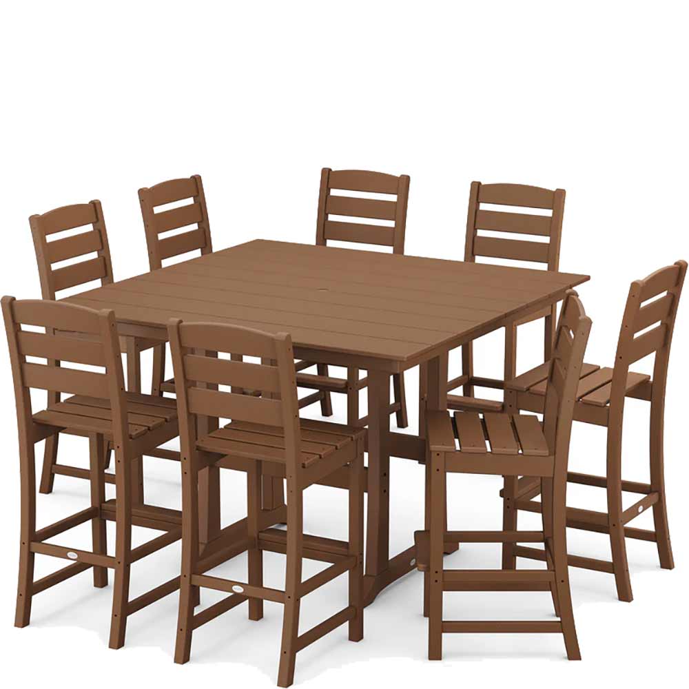 POLYWOOD® Lakeside 9-Piece Bar Side Chair Set - PWS611-1 - Image 4