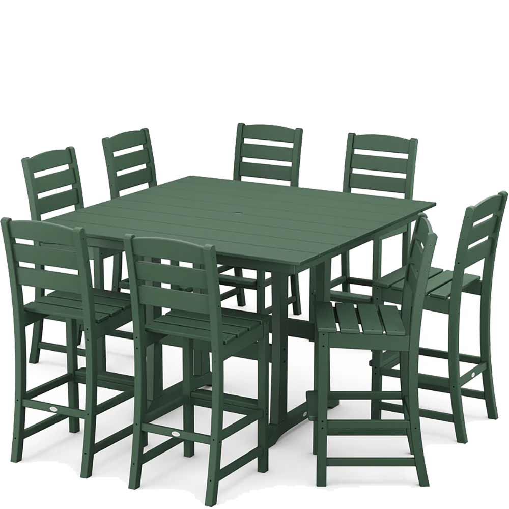 POLYWOOD® Lakeside 9-Piece Bar Side Chair Set - PWS611-1 - Image 6