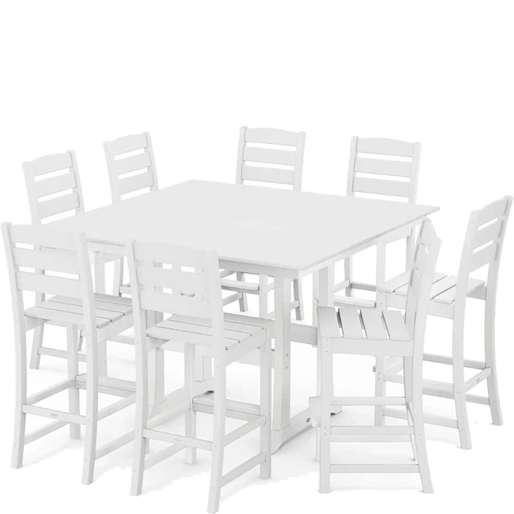POLYWOOD® Lakeside 9-Piece Bar Side Chair Set - PWS611-1 - Image 7