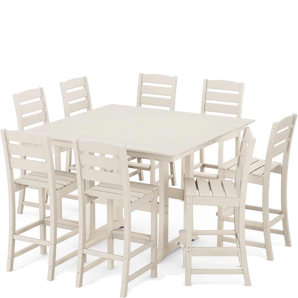 POLYWOOD® Lakeside 9-Piece Bar Side Chair Set - PWS611-1 - Image 8