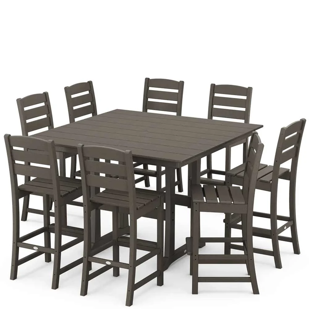 POLYWOOD® Lakeside 9-Piece Bar Side Chair Set - PWS611-1 - Image 9