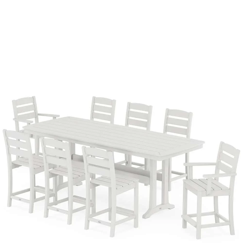 POLYWOOD® Lakeside 9-Piece Counter Set with Trestle Legs - PWS1923-1 - Image 11
