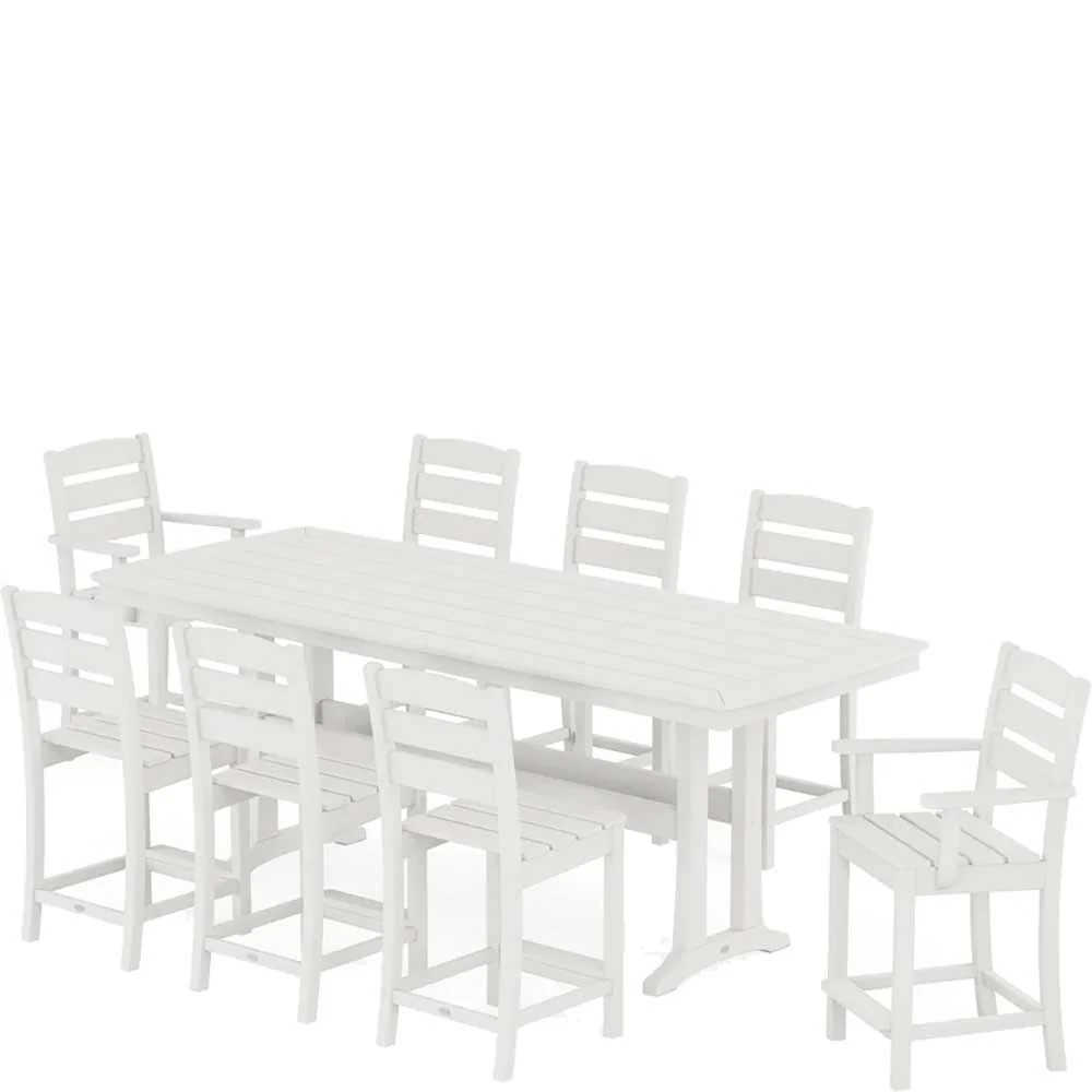 POLYWOOD® Lakeside 9-Piece Counter Set with Trestle Legs - PWS1923-1 - Image 8