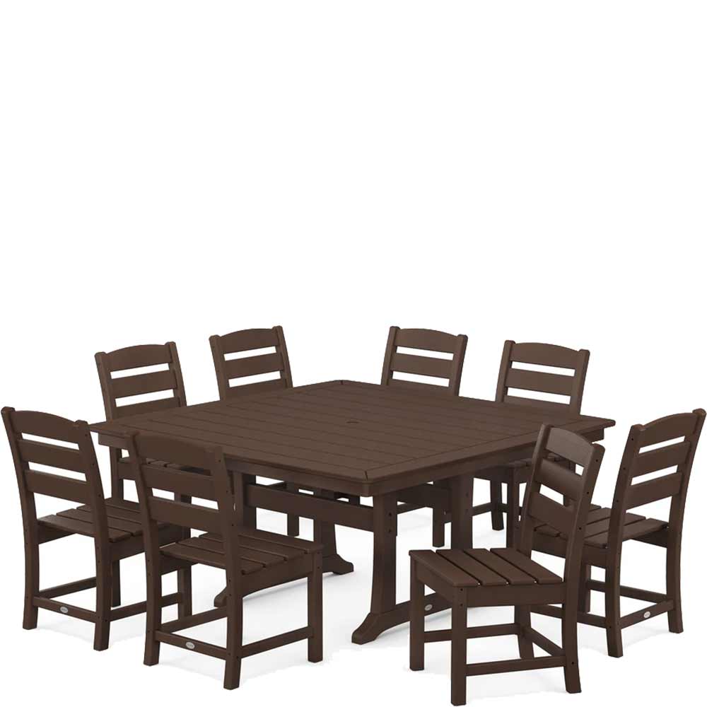 POLYWOOD® Lakeside 9-Piece Nautical Trestle Dining Set - PWS739-1 - Image 6