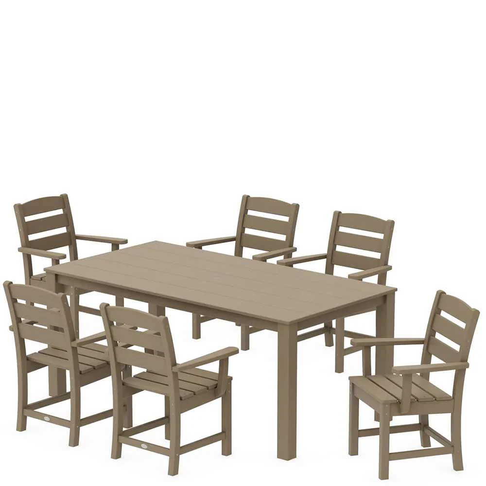 POLYWOOD® Lakeside Arm Chair 7-Piece Parsons Dining Set - PWS2285-1 - Image 10