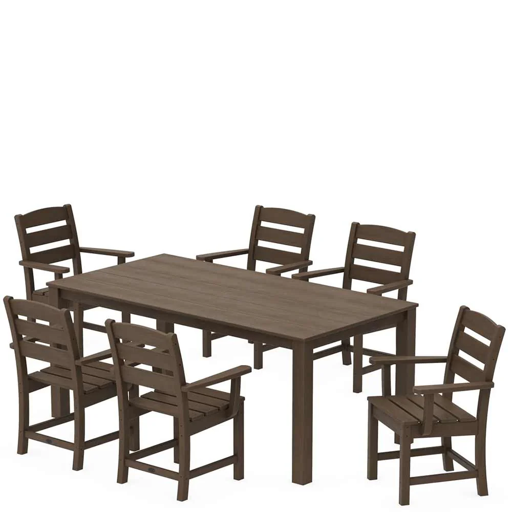 POLYWOOD® Lakeside Arm Chair 7-Piece Parsons Dining Set - PWS2285-1 - Image 12