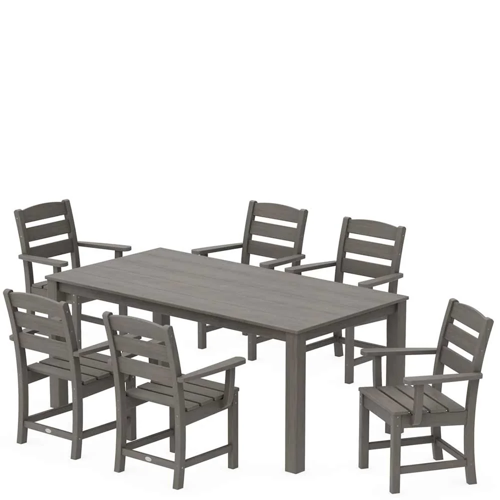 POLYWOOD® Lakeside Arm Chair 7-Piece Parsons Dining Set - PWS2285-1 - Image 14