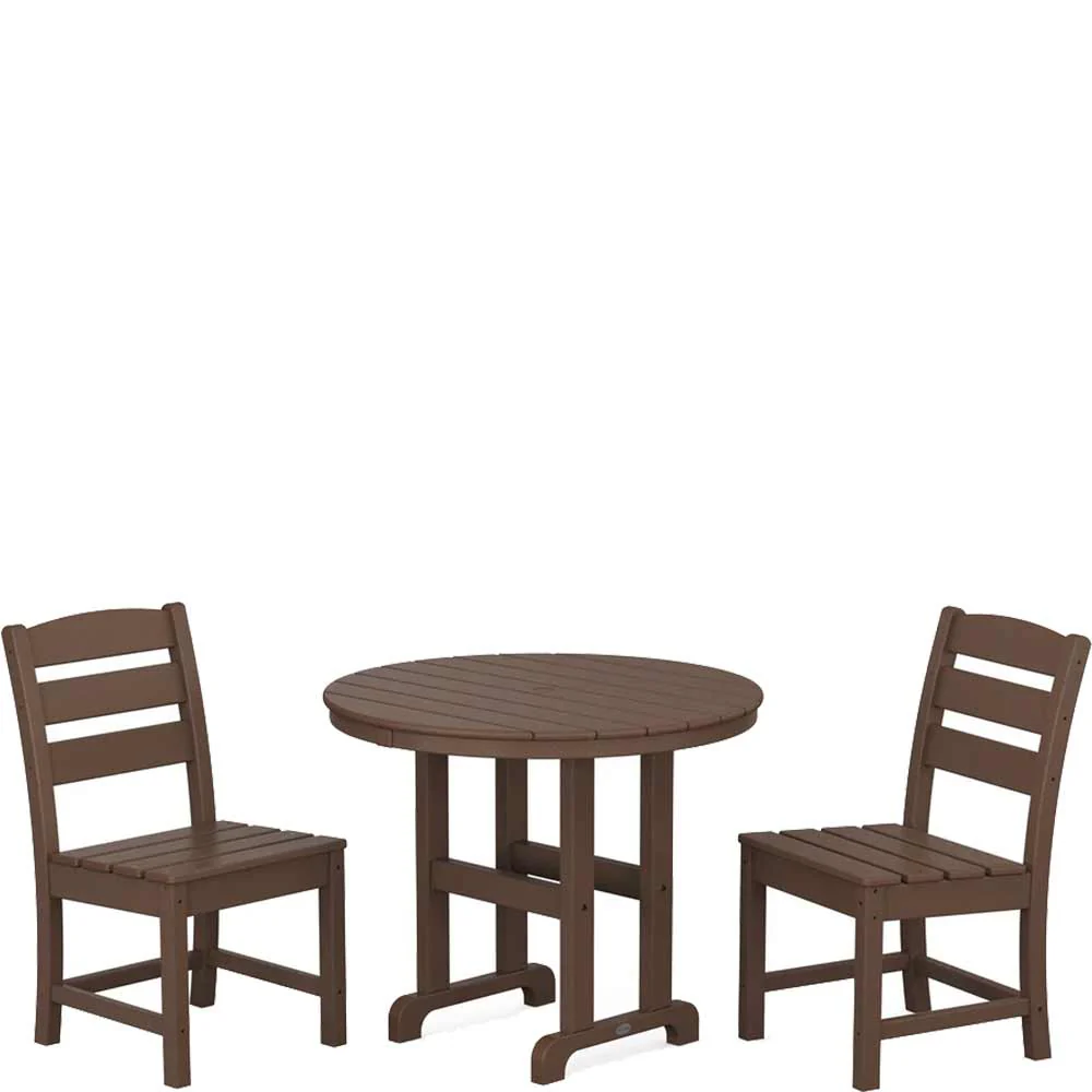 POLYWOOD® Lakeside Side Chair 3-Piece Round Dining Set - PWS1335-1 - Image 4