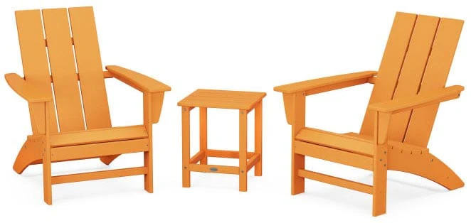 POLYWOOD® Modern 3-Piece Adirondack Set with Long Island 18" Side Table - PWS699-1 - Image 10