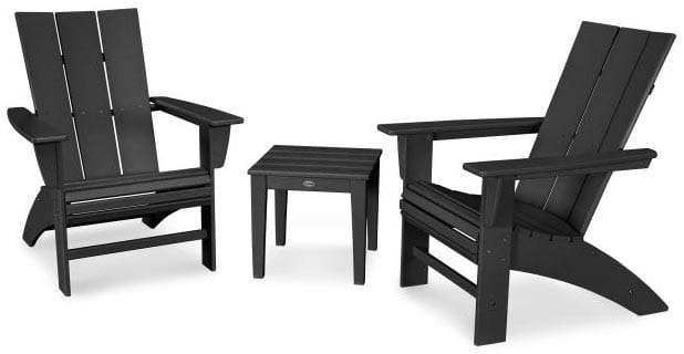 POLYWOOD® Modern 3-Piece Curveback Adirondack Set - PWS420-1 - Image 4