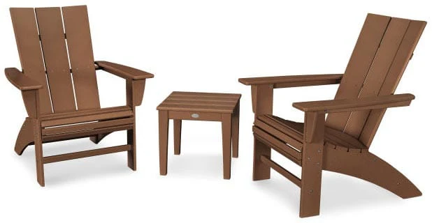 POLYWOOD® Modern 3-Piece Curveback Adirondack Set - PWS420-1 - Image 5