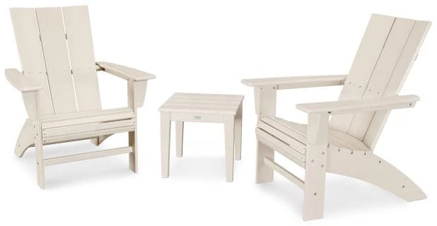 POLYWOOD® Modern 3-Piece Curveback Adirondack Set - PWS420-1 - Image 7