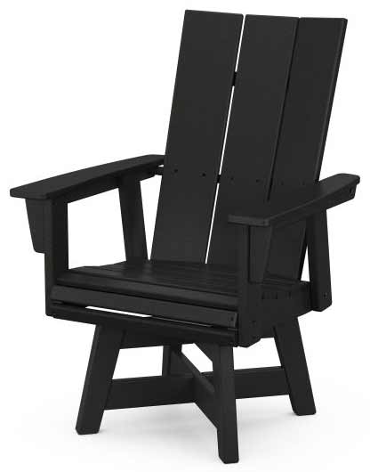 POLYWOOD® Modern Curveback Adirondack Swivel Dining Chair - ADDSV620 - Image 3