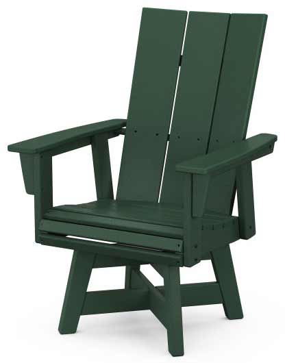 POLYWOOD® Modern Curveback Adirondack Swivel Dining Chair - ADDSV620 - Image 5