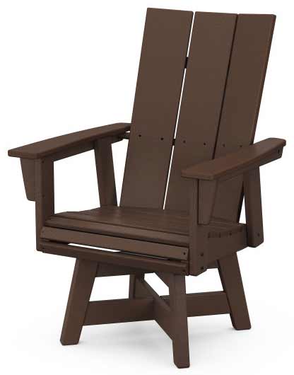 POLYWOOD® Modern Curveback Adirondack Swivel Dining Chair - ADDSV620 - Image 6
