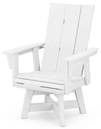 POLYWOOD® Modern Curveback Adirondack Swivel Dining Chair - ADDSV620 - Image 7