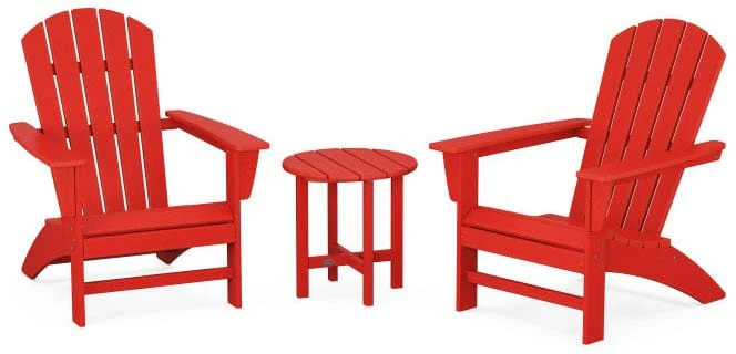 POLYWOOD® Nautical 3-Piece Adirondack Set - PWS498-1 - Image 10
