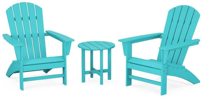 POLYWOOD® Nautical 3-Piece Adirondack Set - PWS498-1 - Image 13