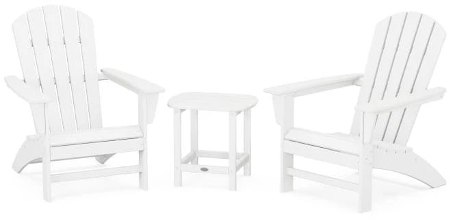 POLYWOOD® Nautical 3-Piece Adirondack Set with South Beach 18" Side Table - PWS698-1 - Image 5