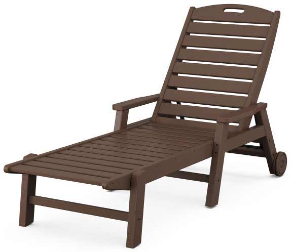POLYWOOD® Nautical Chaise with Arms & Wheels - NCW2280 - Image 7
