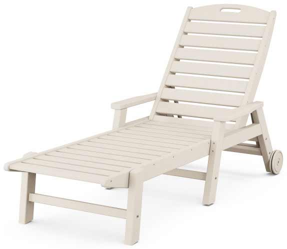 POLYWOOD® Nautical Chaise with Arms & Wheels - NCW2280 - Image 9