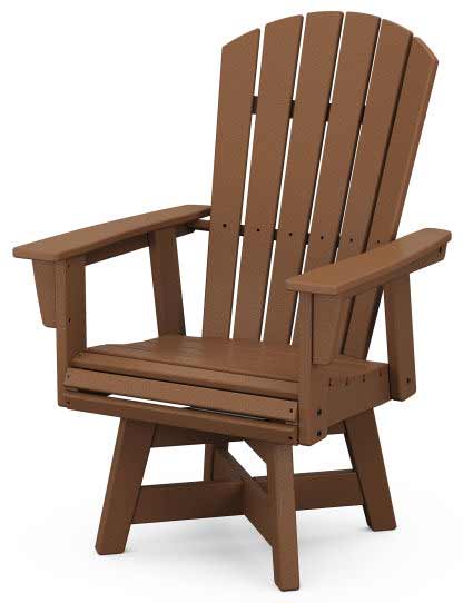 POLYWOOD® Nautical Curveback Adirondack Swivel Dining Chair - ADDSV610 - Image 4