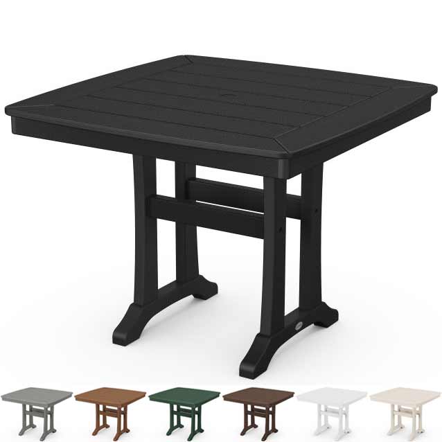 POLYWOOD® Nautical Trestle 37" Dining Table - PL81-T2L1 - Image 2