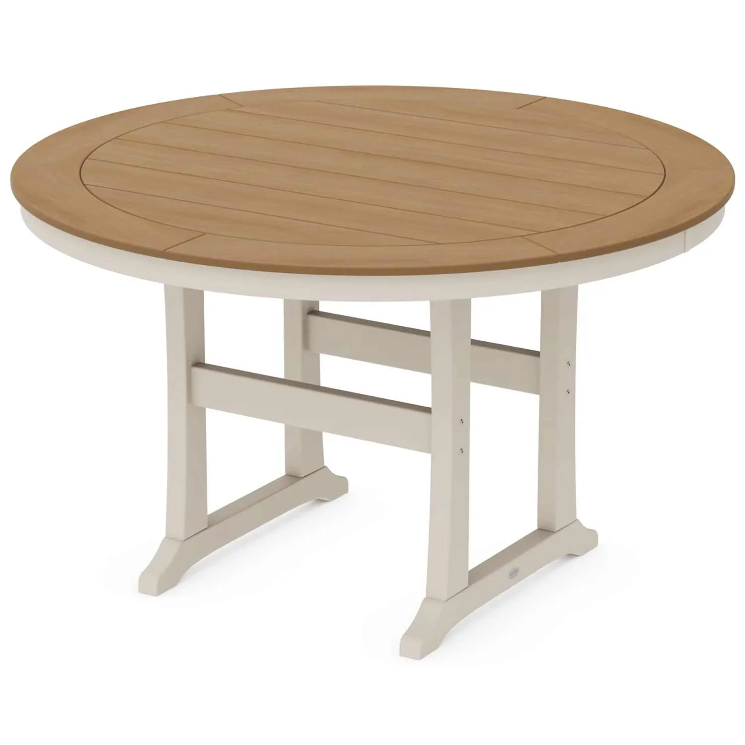 POLYWOOD® Nautical Trestle 60" Round Counter Table - Select Accents - RRT460-L1 - Image 11